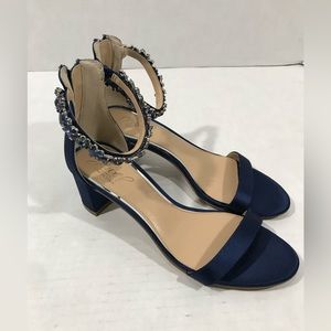 Catalina Ankle Strap Sandal (Women) JEWEL BADGLEY MISCHKA BLUE SIZE 7